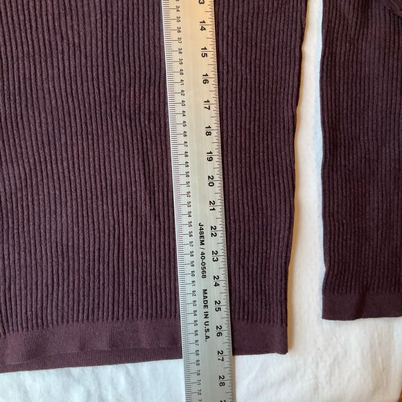 I.N.C Women Long Sleeve V-neck Knit Sweater size M, Deep Wine Purple - Picture 3 of 6